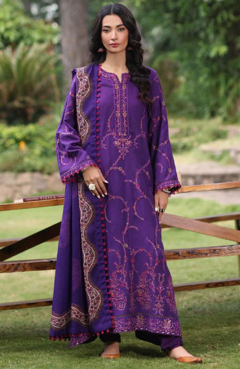 Sadiaasad - SUZAANIKARI WINTER SHAWL'24 BY NOOR BY SAADIA ASAD Embroidered Suits Unstitched 3 Piece - Winter Collection - aubranz.com