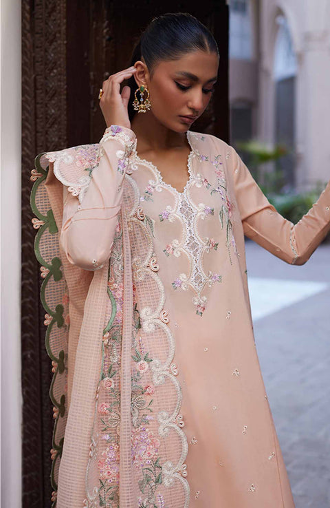 Zaha - Festive Unstitched Lawn'24 By Zaha Lawn Suit Unstitched 3 Piece Summer Collection - aubranz.com