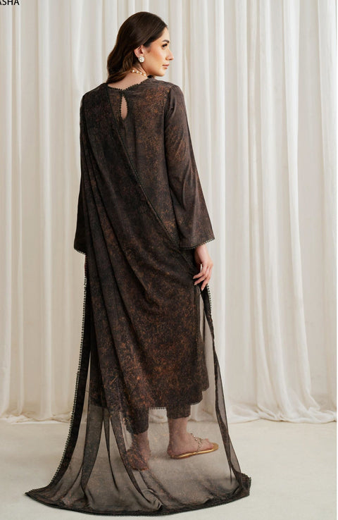 Zarif - Prints by Zarif Georgette Silk'24 Unstitched 3 Piece - WINTER COLLECTION - aubranz.com