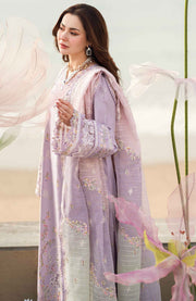 Qalamkar - Qalamkar Sahil Luxury Lawn'25 Embroidered Suit Unstitched 3 Piece - Summer Collection - aubranz.com