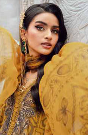 Mariab - M Prints Intermix Fall Edit'25 By Maria B Embroidered Cambric Suits Unstitched 3 Piece - Winter Collection - aubranz.com