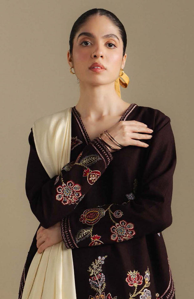 Zara_Shahjahan - COCO WINTER'25 BY ZARA SHAHJAHAN EMBROIDERED KHADDAR SUITS UNSTITCHED 3 PIECE - WINTER COLLECTION - aubranz.com