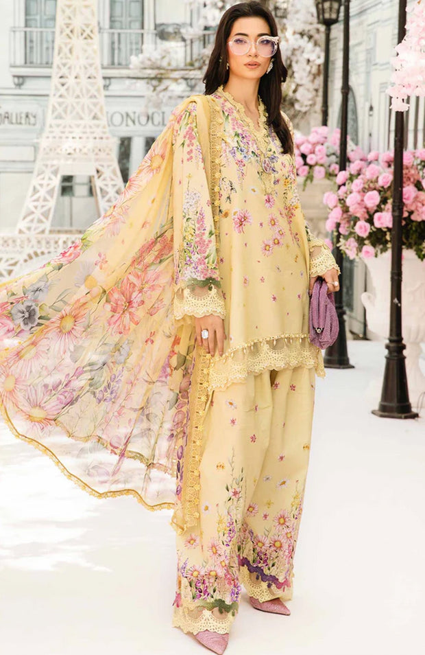 Mariab - MPrint Eid Edit'25 By Maria B Embroidered Lawn Suits Unstitched 3 Piece - Summer Collection - aubranz.com
