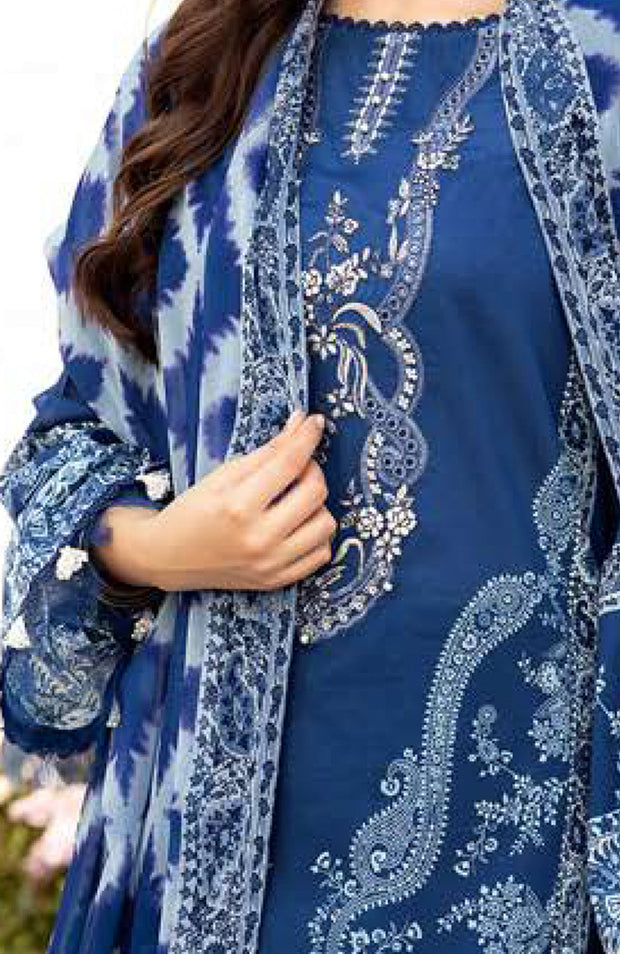 Mariab - Maria B M Basic Vol-1 Printed Lawn Suits Unstitched 3 Piece - Summer Collection - aubranz.com
