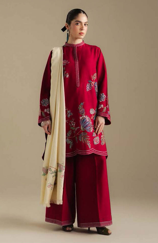 Zara_Shahjahan - COCO WINTER'25 BY ZARA SHAHJAHAN EMBROIDERED KHADDAR SUITS UNSTITCHED 3 PIECE - WINTER COLLECTION - aubranz.com