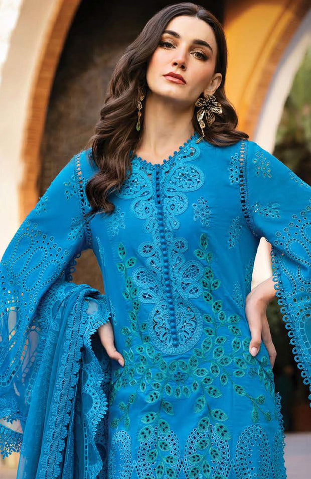 Mariab - Maria B Voyage a'Luxe x Morocco Luxury Lawn'25 Embroidered Suits Unstitched 3 Piece - Summer Collection - aubranz.com