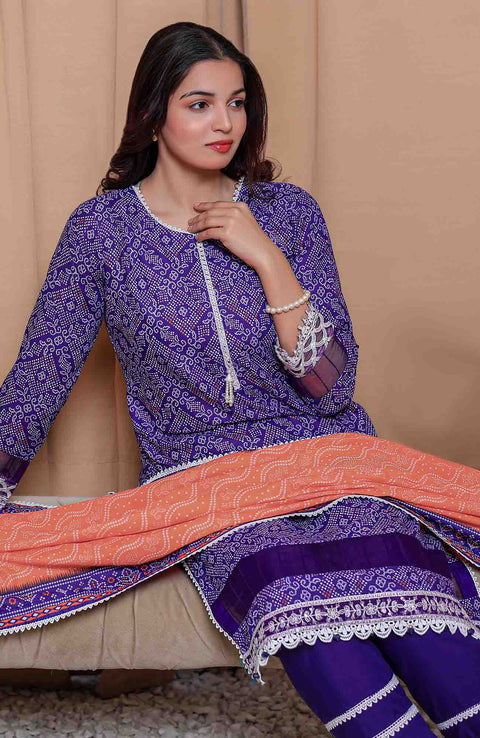 Abtextiles - Meerub Ikat Vol 2 Wrinkle Free Collection'25 By Ab Textile Embroidered Lawn Suit Unstitched 3 Piece - Summer Collection - aubranz.com