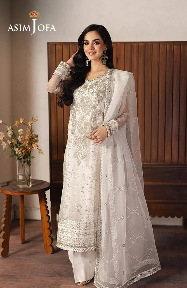HEERIYE by Asim Jofa – Embroidered Net Suit (Unstitched 3-Piece) Festive Collection 2025