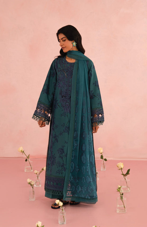 Afrozeh - Floral Charm'25 by Afrozeh Embroidered Lawn Suits Unstitched 3 Piece - Summer Collection - aubranz.com