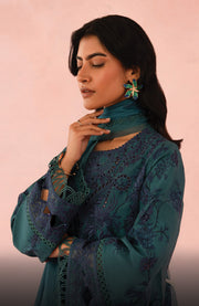 Afrozeh - Floral Charm'25 by Afrozeh Embroidered Lawn Suits Unstitched 3 Piece - Summer Collection - aubranz.com