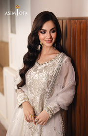 Asimjofa - Heeriye By Asim Jofa Collection'25 Embroidered Net Suit Unstitched 3 Piece - Festive Collection - aubranz.com