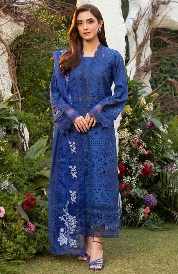 Sobia_Nazir - Sobia Nazir Luxury Lawn'25 Embroidered Suits Unstitched 3 Piece - Summer Collection - aubranz.com