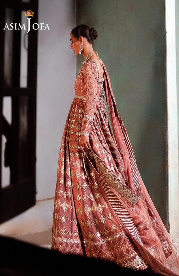 SKU#AJ42- BEKHUDI BY ASIM JOFA EMBROIDERED SUIT UNSTITCHED 3 PIECE