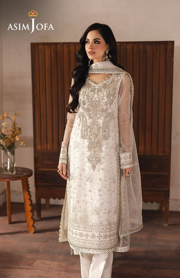 HEERIYE by Asim Jofa – Embroidered Net Suit (Unstitched 3-Piece) Festive Collection 2025