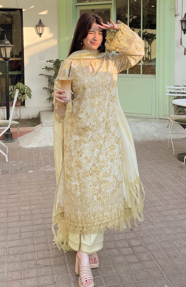 Afrozeh - Floral Charm'25 by Afrozeh Embroidered Lawn Suits Unstitched 3 Piece - Summer Collection - aubranz.com