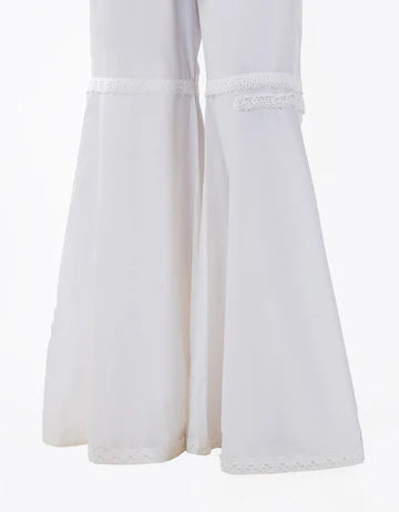 LAWN WHITE GHARARA - J. JUNAID JAMSHED SKU#TROUSER8 aubranz.com