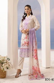 Nur - RANG NAGAR Embroidered & Printed Lawn Collection By Nur - aubranz.com