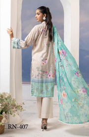 Nur - RANG NAGAR Embroidered & Printed Lawn Collection By Nur - aubranz.com