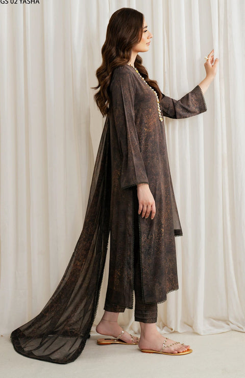 Zarif - Prints by Zarif Georgette Silk'24 Unstitched 3 Piece - WINTER COLLECTION - aubranz.com
