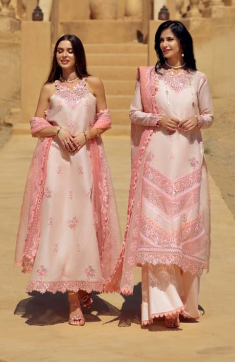 Sadiaasad - Noor Eid Laserkari By Saadia Asad Embroidered Lawn Suit Unstitched 3 Piece NSAEH24L 05 Summer Collection - aubranz.com