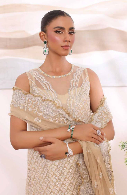 Sadiaasad - De Luxe'24 Noor By Saadia asad Embroidered Chiffon Suit Unstitched 3 Piece - aubranz.com