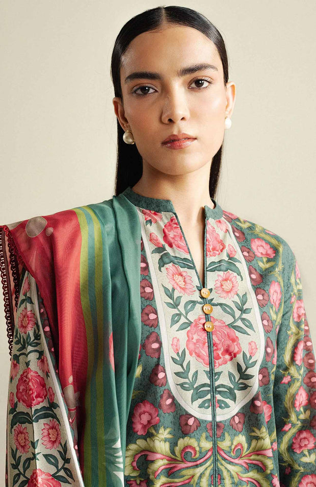 Zara_Shahjahan - Coco Prints'25 Vol-4 by Zara Shahjahan Printed Lawn Suits Unstitched 3 Piece - Summer Collection - aubranz.com