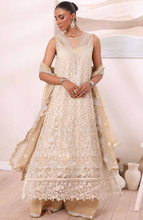 Sadiaasad - De Luxe'24 Noor By Saadia asad Embroidered Chiffon Suit Unstitched 3 Piece - aubranz.com