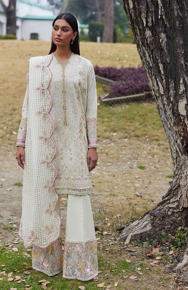 Elan - Silsila By Elan Embroidered Lawn Suit Unstitched 3 Piece Summer Collection - aubranz.com