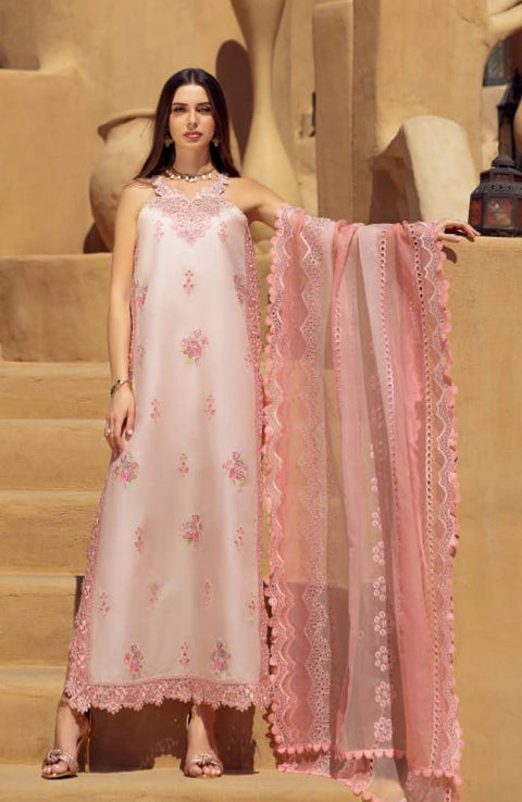 Sadiaasad - Noor Eid Laserkari By Saadia Asad Embroidered Lawn Suit Unstitched 3 Piece NSAEH24L 05 Summer Collection - aubranz.com