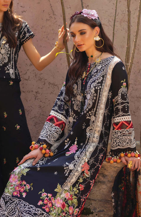Annus Abrar - Neroli Luxury By Annus Abrar Lawn Suit'24 Unstitched 3 Piece Suit Summer Collection - aubranz.com