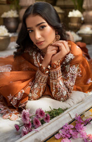 Elaf - Celebrations by Elaf Embroidered Organza Suit Unstitched 4 Piece - Formal Collection - aubranz.com