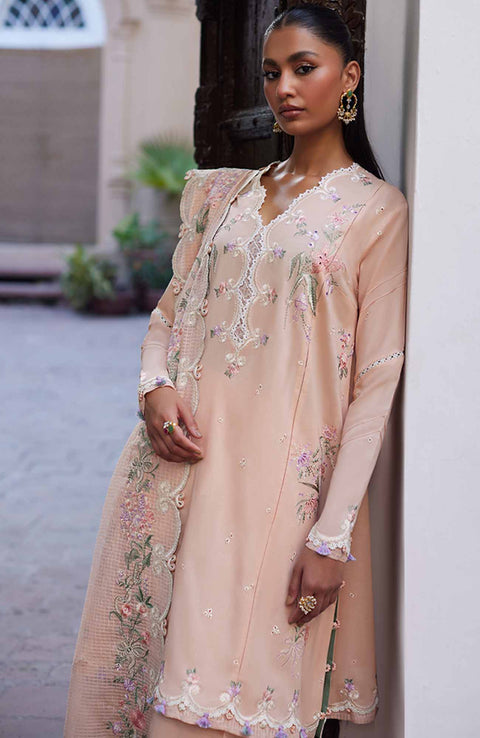Zaha - Festive Unstitched Lawn'24 By Zaha Lawn Suit Unstitched 3 Piece Summer Collection - aubranz.com