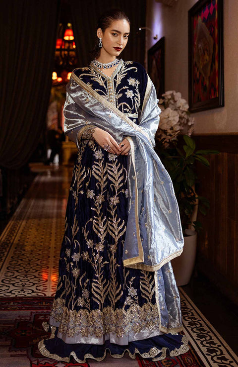 Mushq - Mushq Embroidered Velvet'24 Suit Unstitched 3 Piece - Winter Collection - aubranz.com