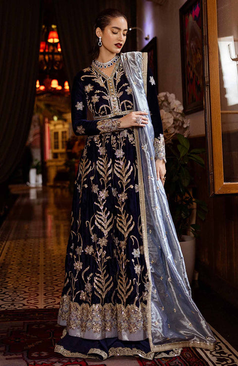 Mushq - Mushq Embroidered Velvet'24 Suit Unstitched 3 Piece - Winter Collection - aubranz.com