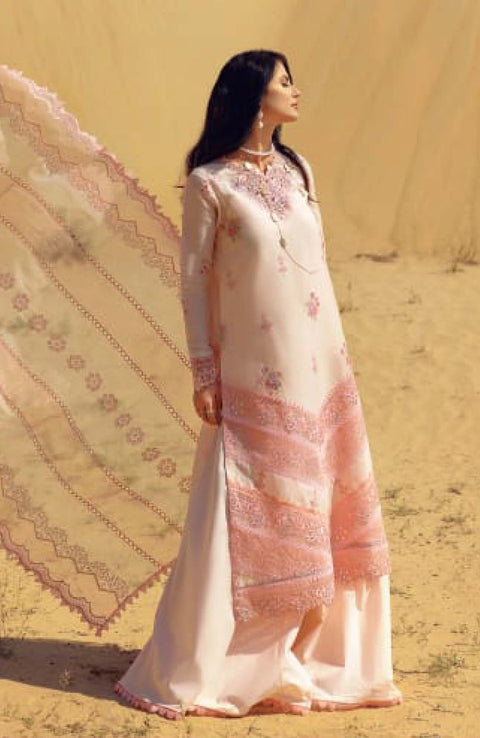 Sadiaasad - Noor Eid Laserkari By Saadia Asad Embroidered Lawn Suit Unstitched 3 Piece NSAEH24L 05 Summer Collection - aubranz.com