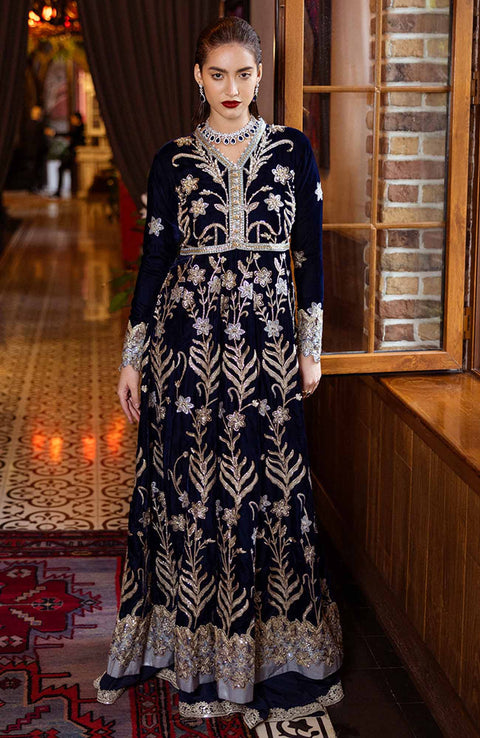Mushq - Mushq Embroidered Velvet'24 Suit Unstitched 3 Piece - Winter Collection - aubranz.com