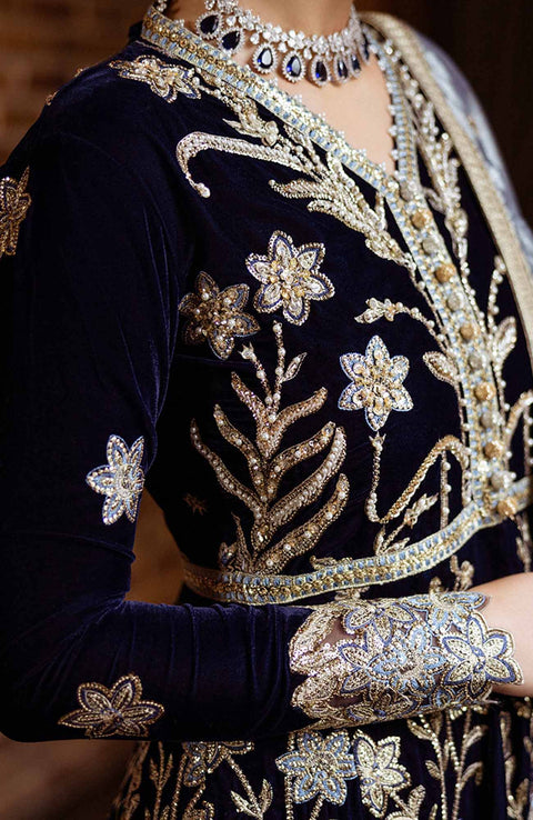 Mushq - Mushq Embroidered Velvet'24 Suit Unstitched 3 Piece - Winter Collection - aubranz.com