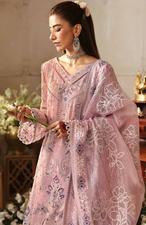 Nureh - Jhoomro By Nureh Embroidered Organza Suit Unstitched 3 Piece - aubranz.com