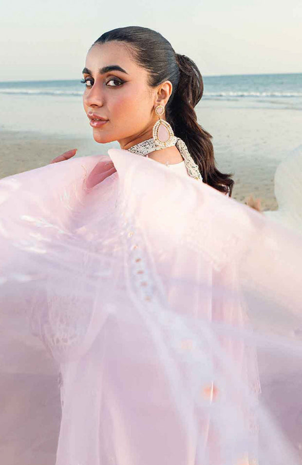 Qalamkar - Qalamkar Sahil Luxury Lawn'25 Embroidered Suit Unstitched 3 Piece - Summer Collection - aubranz.com