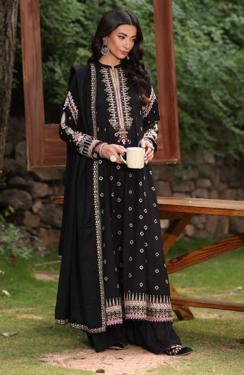 Sadiaasad - SUZAANIKARI WINTER SHAWL'24 BY NOOR BY SAADIA ASAD Embroidered Suits Unstitched 3 Piece - Winter Collection - aubranz.com