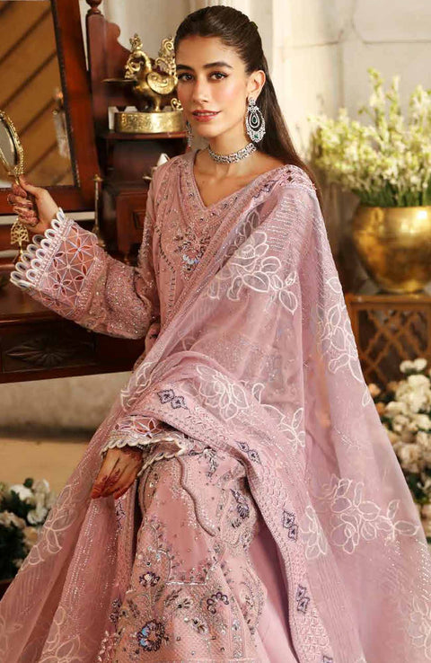 Nureh - Jhoomro By Nureh Embroidered Organza Suit Unstitched 3 Piece - aubranz.com