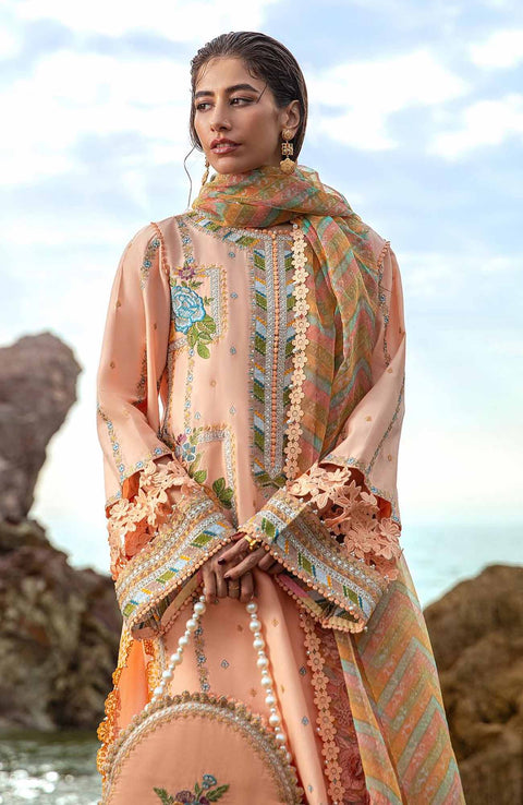 Mnr - Festive Eid Collection'24 By MNR Embroidered Suit Unstitched 3 Piece Eid Collection - aubranz.com