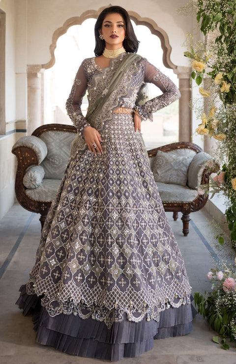 Elaf - Celebrations by Elaf Embroidered Organza Suit Unstitched 4 Piece - Formal Collection - aubranz.com