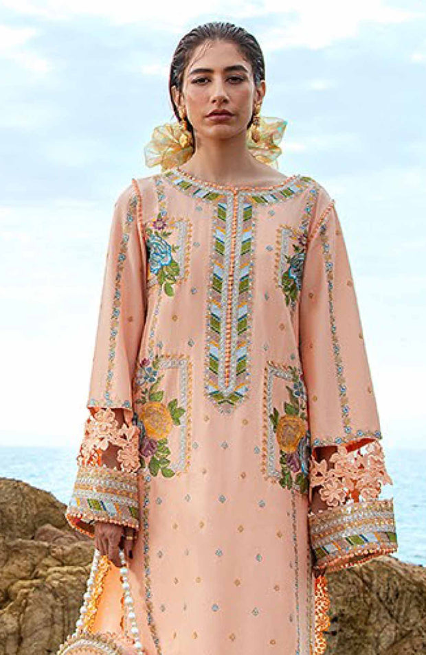 Mnr - Festive Eid Collection'24 By MNR Embroidered Suit Unstitched 3 Piece Eid Collection - aubranz.com