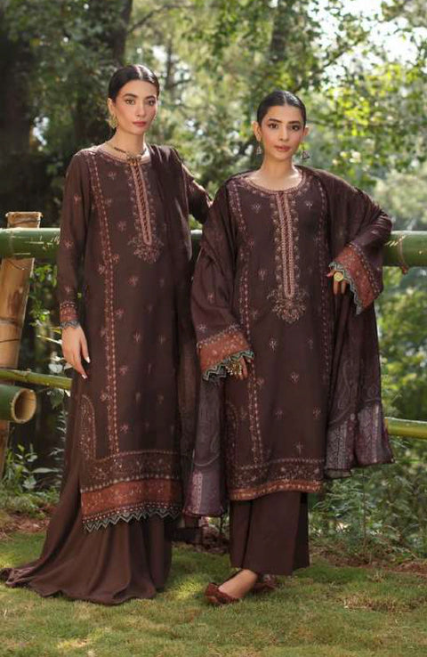 Sadiaasad - SUZAANIKARI WINTER SHAWL'24 BY NOOR BY SAADIA ASAD Embroidered Suits Unstitched 3 Piece - Winter Collection - aubranz.com