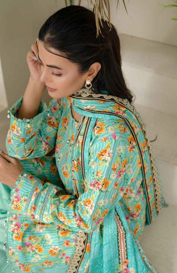 Firdous - RESHAM CAMBRIC BY FIRDOUS PRINTED SUITS UNSTITCHED 3 PIECE - WINTER COLLECTION - aubranz.com