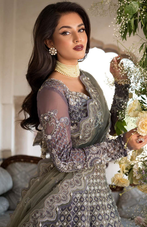 Elaf - Celebrations by Elaf Embroidered Organza Suit Unstitched 4 Piece - Formal Collection - aubranz.com