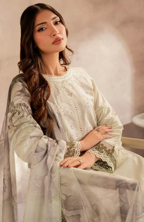 Zarif - Zarif Lawn'25 Embroidered Suits Unstitched 3 Piece - Summer Collection - aubranz.com