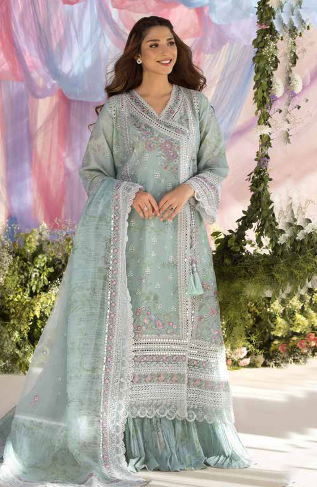 Sobia_Nazir - Sobia Nazir Luxury Lawn'25 Embroidered Suits Unstitched 3 Piece - Summer Collection - aubranz.com