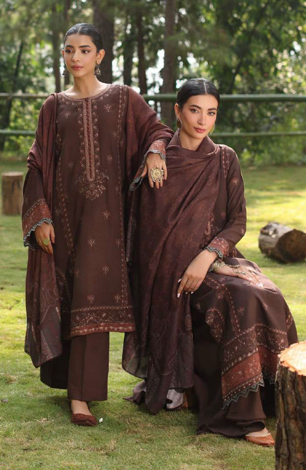 Sadiaasad - SUZAANIKARI WINTER SHAWL'24 BY NOOR BY SAADIA ASAD Embroidered Suits Unstitched 3 Piece - Winter Collection - aubranz.com